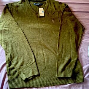 Men U.S. POLO ASSN. XL Dark Green  NWT Fall & Winter Dress Sweater